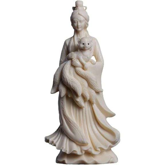 Ivory Buddha with Nine-Tailed Fox