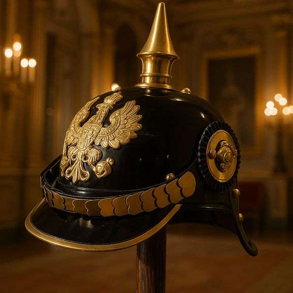 WWI & WWII German Prussian Pickelhaube Helmet