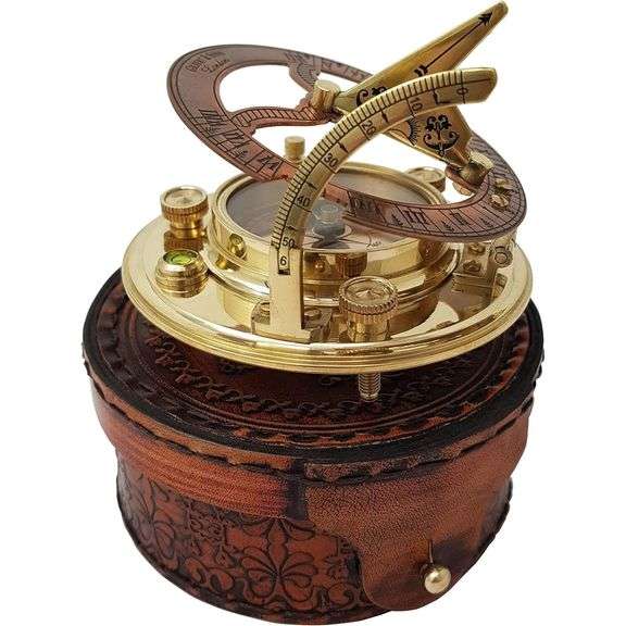 Brass and Copper Sundial Compass