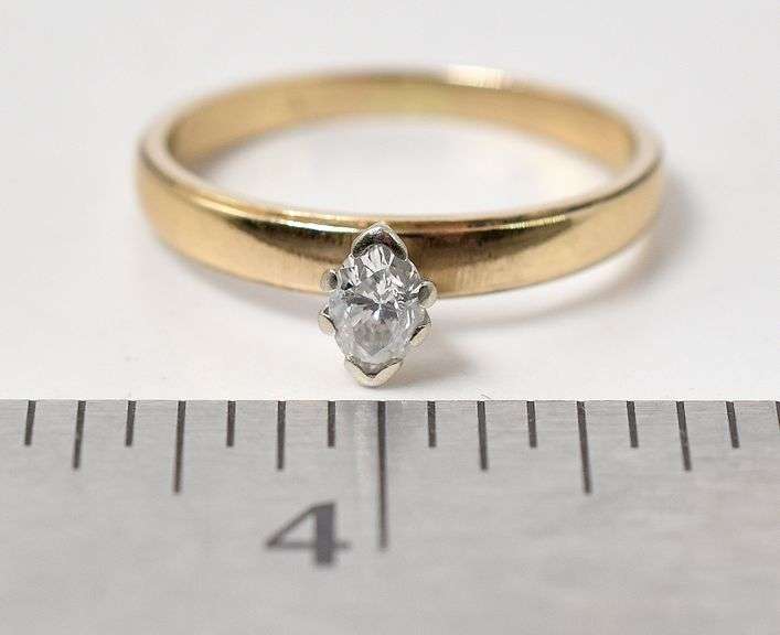 Simply Elegant 14K Yellow Gold Solitaire Diamond Ring