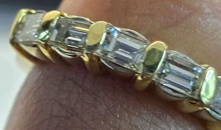 14K Yellow Gold Baguette Cut Diamond Ring