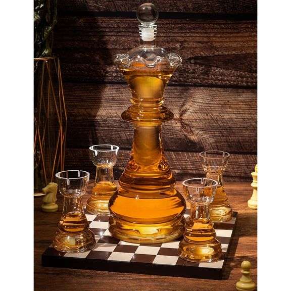 Chess Wine Decanter Set