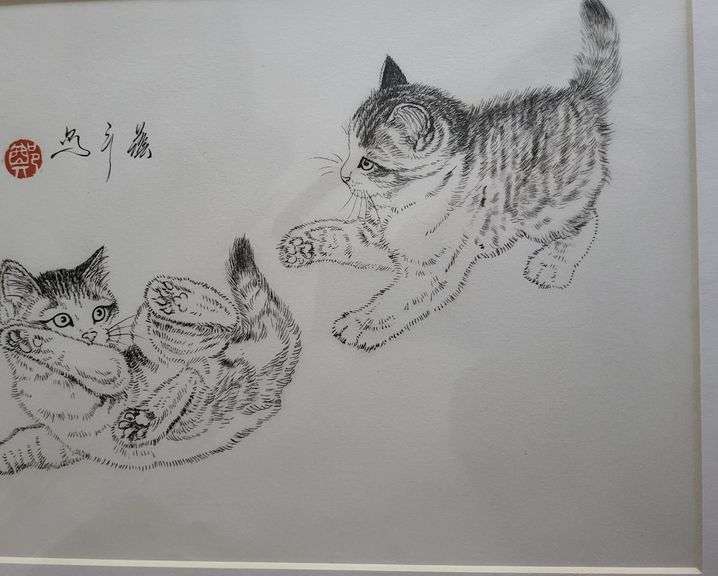 One Extremely Collectable Oriental Original Painting , 14x11 matted