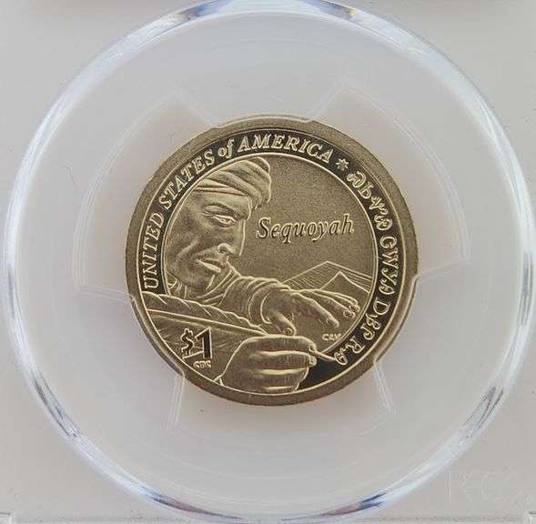 2017-S Native American Dollar Enhanced UNC, FDOI - PCGS SP70