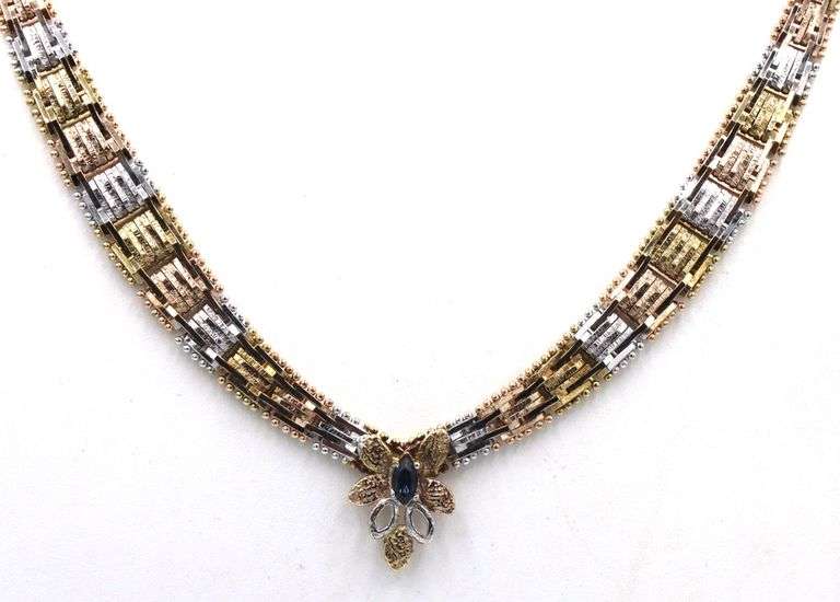 Set of 925 sterling silver necklace and bracelet