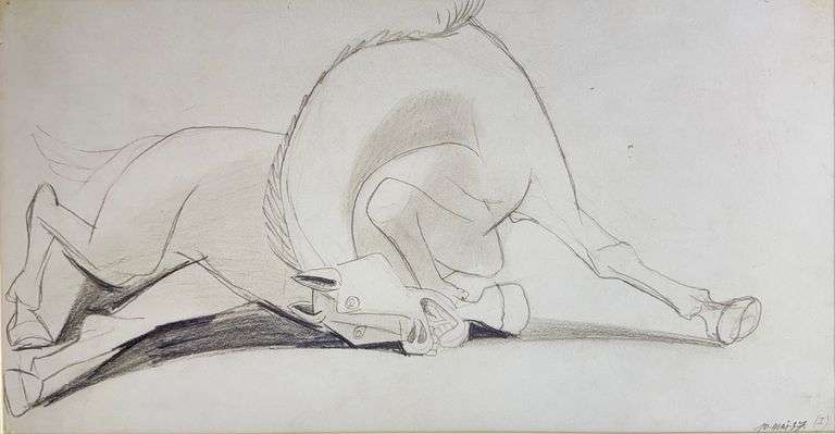 Exclusive Pablo Picasso Study For Guernica With Mat