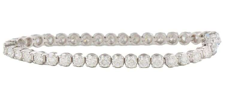 New 8.0ctw Round Cut Diamond Tennis Bracelet