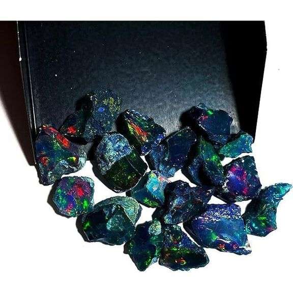 Lot of 5 Natural Black Opal Stones