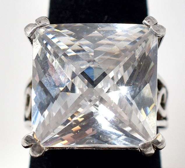 CZ Gemstone Ring in Sterling Silver
