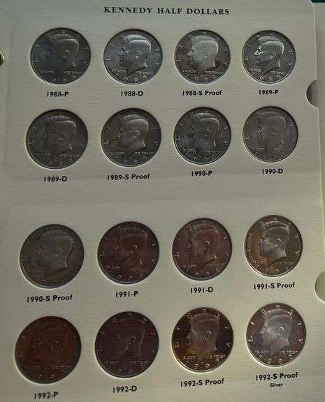 Kennedy Halves Complete BU Proof & Silver Proofs 1991 S- Complete -1988-2014  in Littleton Archival 