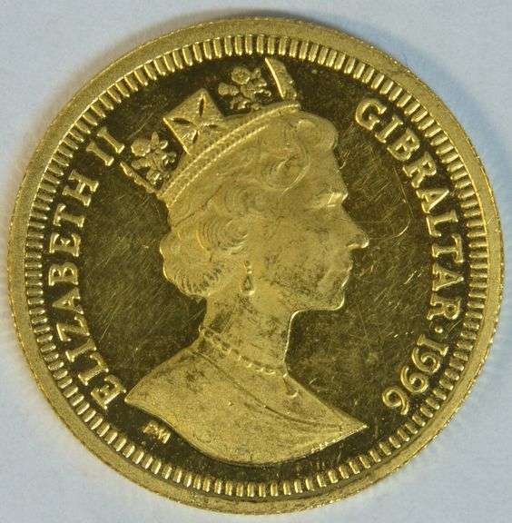 Prooflike 1996 Gibraltar Elvis Presley pure Gold Crown