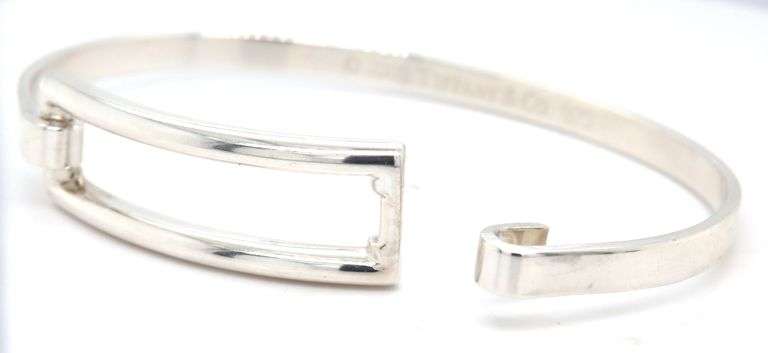 Tiffany & Co silver rectangle bangle bracelet