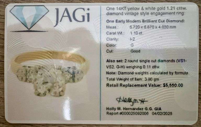 14k Gold Diamond Engagement Ring