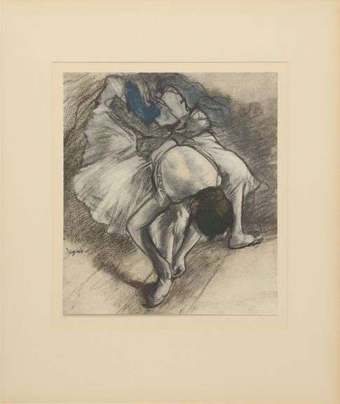Extremely Rare Edgar Degas (after) Collotype Facsimile Drawing c. 1897