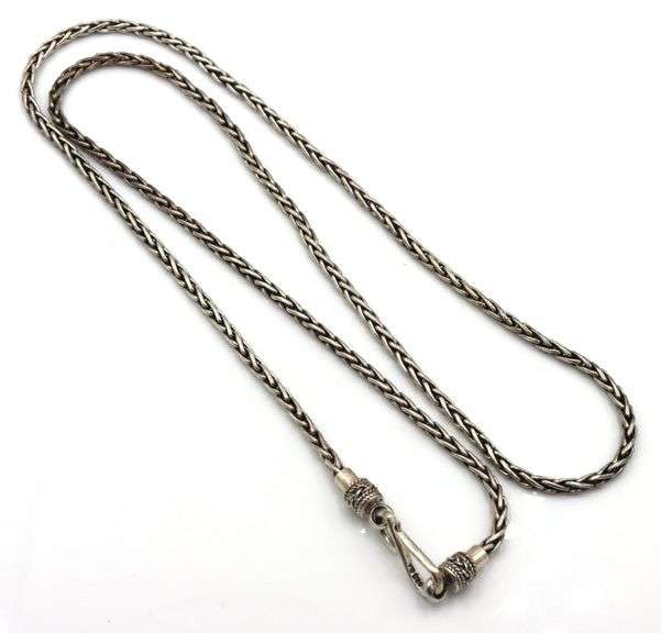 925 Sterling silver signed byzantine chain
