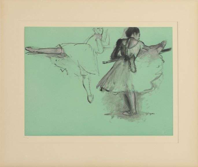 Extremely Rare Edgar Degas (after) Collotype Facsimile Drawing c. 1897