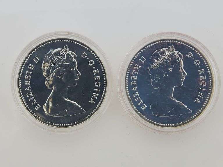 1979 Griffon & 1980 Artic Region Polar Bear - Proof Canadian Silver Dollars