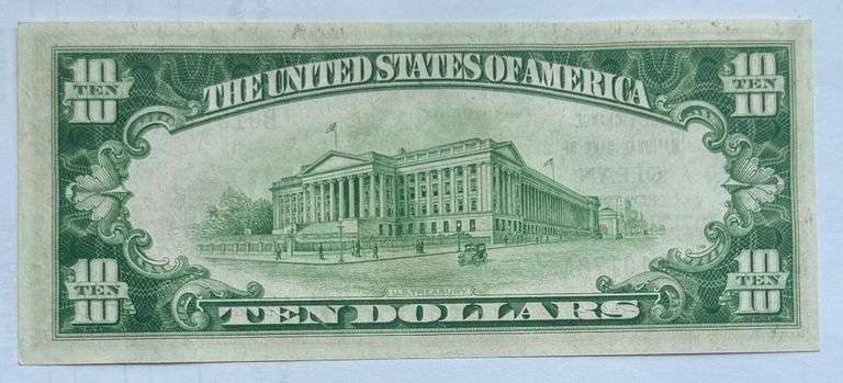 Unc $10 Exchange Bank Olean NY 1929 Series National