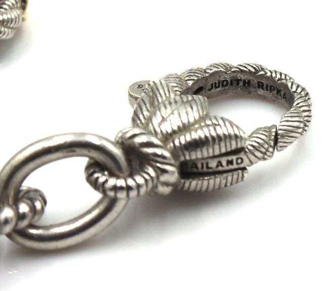 Lot of 2 Judith Ripka 925 sterling silver signed bracelets