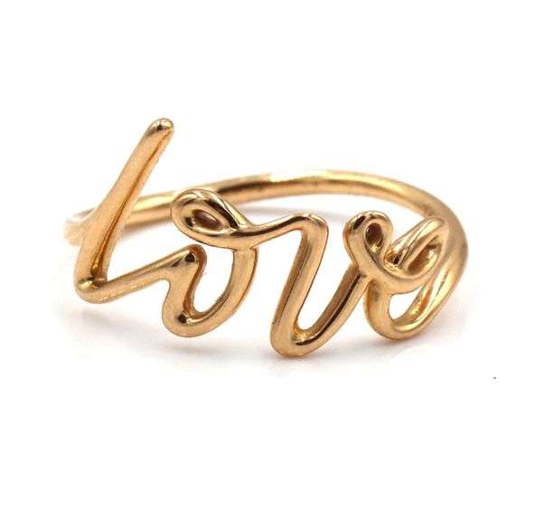 Tiffany & Co. Paloma Graffiti Love Ring in 18kt Yellow Gold