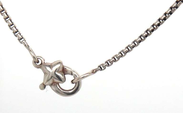 David Yurman Quatrefoil pearl and diamond necklace