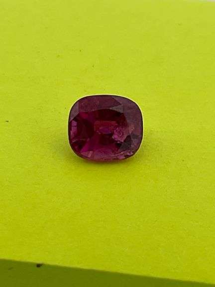 CERTIFIED NATURAL RUBY RED EXCELLENT IDEAL CUT CUSHION