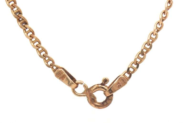 Strong 24" 14K YG Anchor Link Necklace
