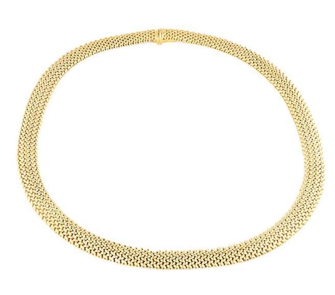 Vintage Tiffany & Co. Mesh Somerset Collar Necklace in 18K