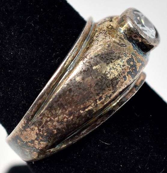 CZ Gemstone Ring in Sterling Silver