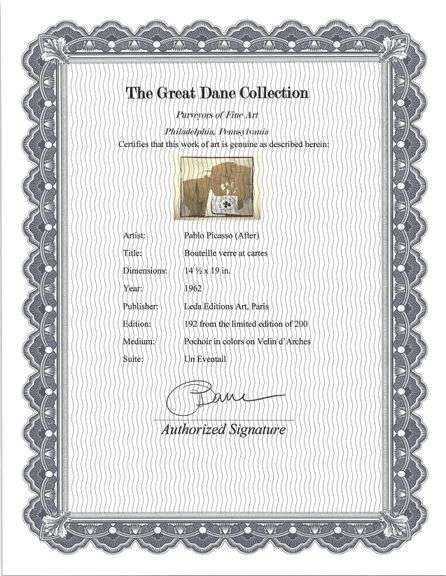 Collectible Pablo Picasso From 'Un Eventail' Suite