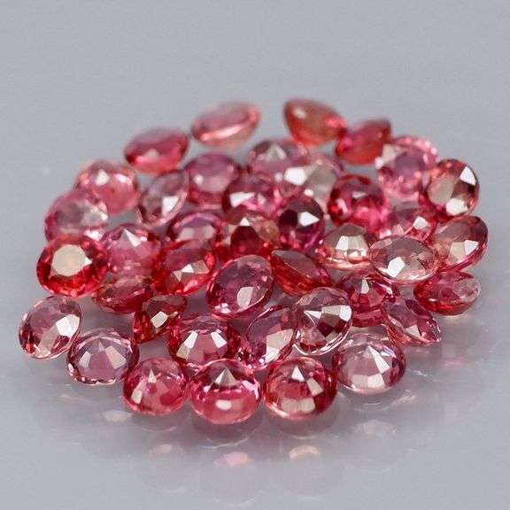 Untreated! Rare color! 4.21ct Imperial red Sapphire set!!!