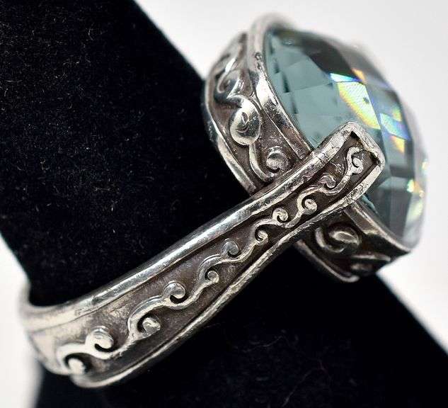 Blue Topaz Gemstone Ring in Sterling Silver