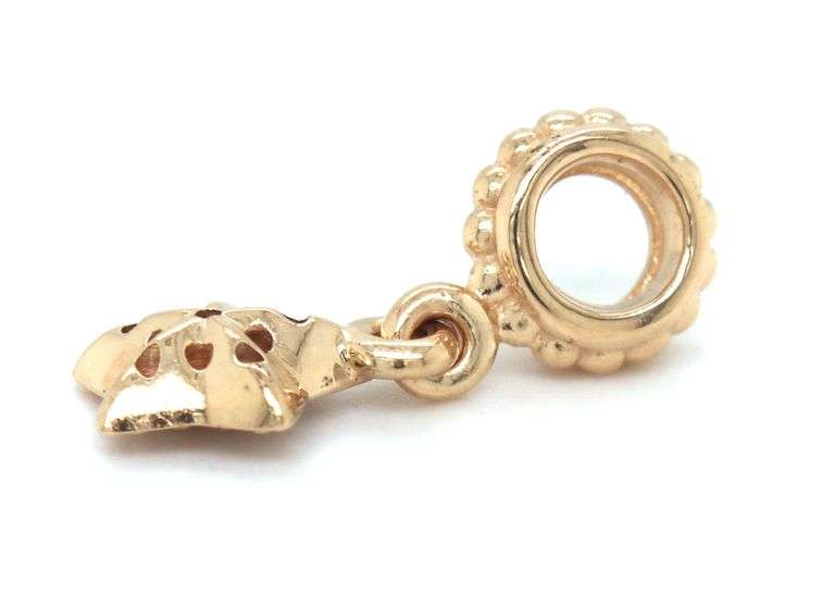 14kt Yellow gold Pandora diamond brilliant star charm