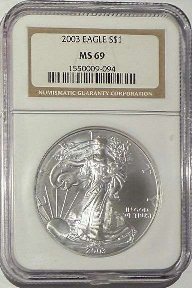 2003 NGC MS 69 Silver Eagle