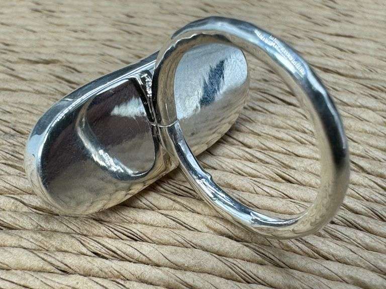 Sterling Silver 925 One of a Kind Dichroic Glass Ring Size 8
