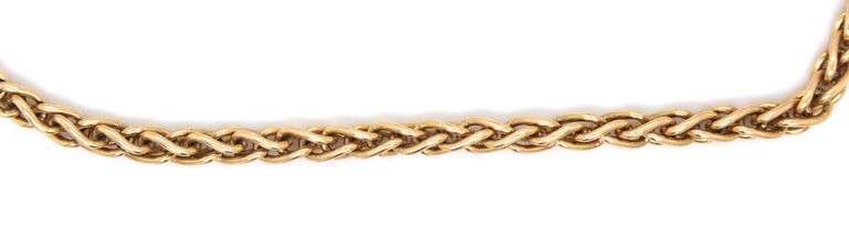 Smooth Feeling, Durable 14K YG Wheat Style Bracelet