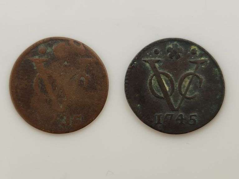 1735 & 1745 Dutch Eat India Company VOC