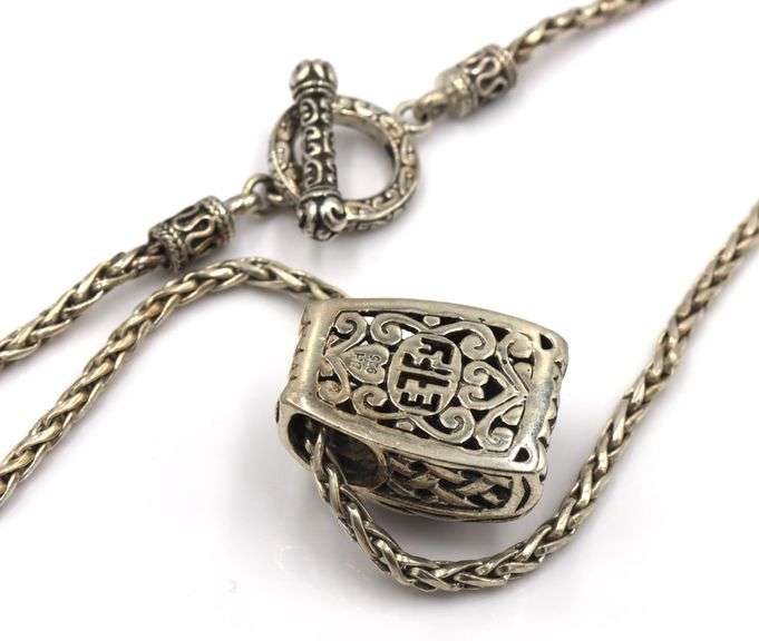 Set of Effy amethyst pendant on chain and matching earrings