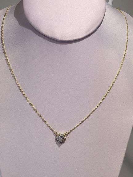 1.95ctw F, VVS1 lab grown diamond with 18" 14k gold pendent