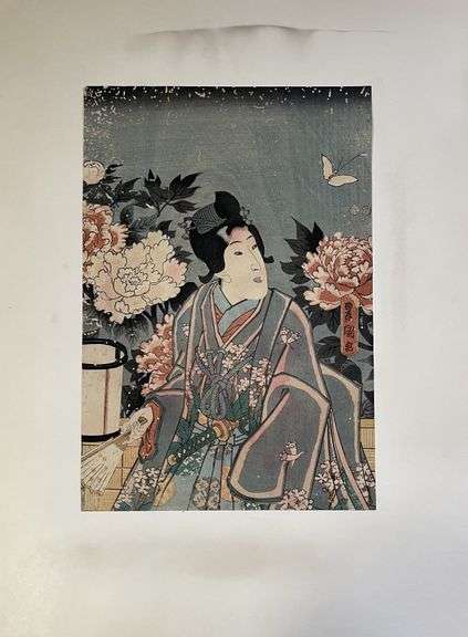 Vintage Utagawa Kunisada Woodblock Print