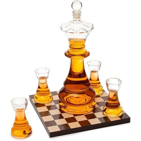 Chess Wine Decanter Set