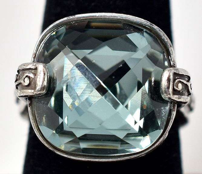 Blue Topaz Gemstone Ring in Sterling Silver