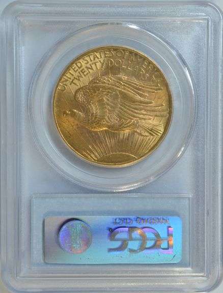 1908 No Motto St. Gaudens $20 Gold Piece. PCGS MS62+