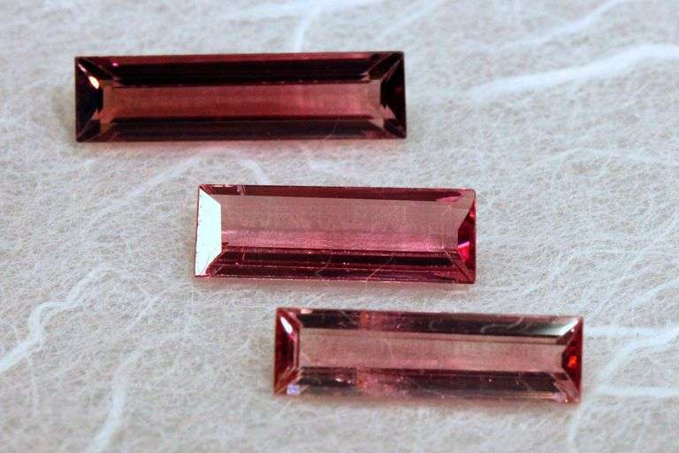 Graceful Natural Pink Tourmaline - Lot of 3