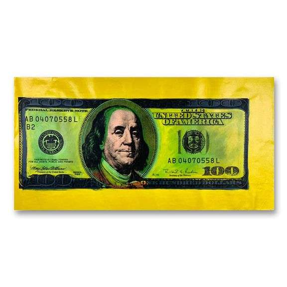 100 Dollar New Ben Bill by Steve Kaufman (1960-2010)