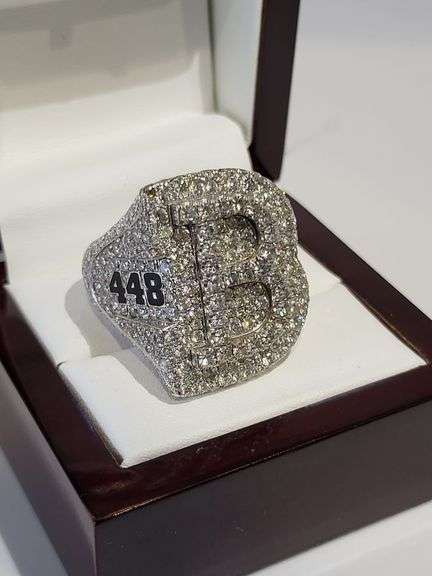 Bentley Diamond Men’s 14K White Gold All-Ice Diamond ring with Over 7CTW Natural Diamonds