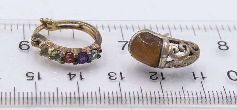 Group Lot of Vintage 925 Sterling Silver Earrings