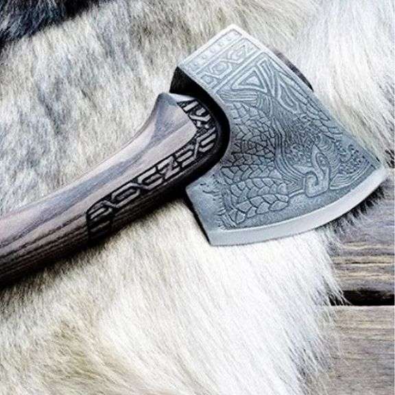 Handmade Viking Axe Carbon Steel Blade
