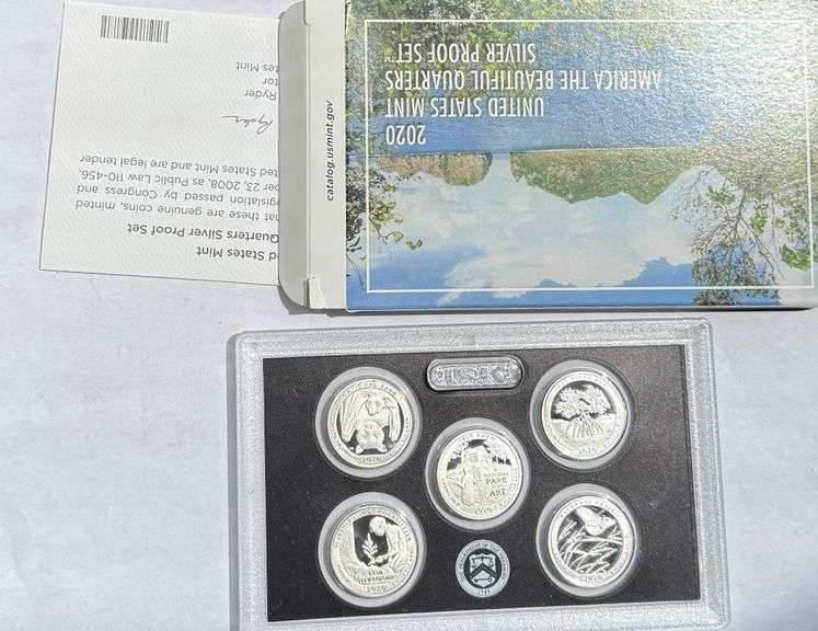 2020 US Silver Quarters  Proof Sets Nice cameo sets with box and paper in US Mint issue boxs