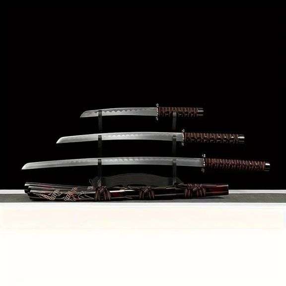 3-Piece Japanese Bushido-Style Martial Arts Swords